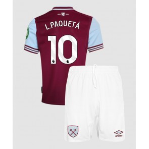 West Ham United Lucas Paqueta #10 Domaci Dres za Dječji 2024-25 Kratak Rukavima (+ kratke hlače)